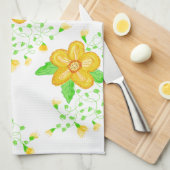 Hellgelbe Felle Handtuch (Viertel Falte)