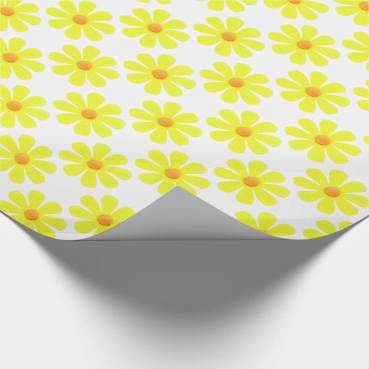 Hellgelbe Frühlingsblumen für jede Anlässe Geschenkpapier (Ecke)