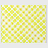 Hellgelbe Frühlingsblumen für jede Anlässe Geschenkpapier (Flach)