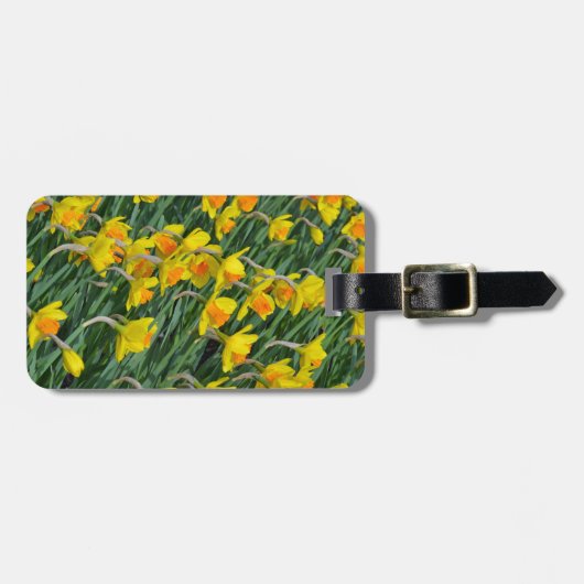 Hellgelbe Frühlingsgarten Gepäckanhänger (Vorderseite horizontal)