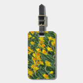 Hellgelbe Frühlingsgarten Gepäckanhänger (Vorderseite vertikal)