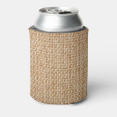 Hellgelbe Gingham-Textur. Dosenkühler (Kanne Rückseite)