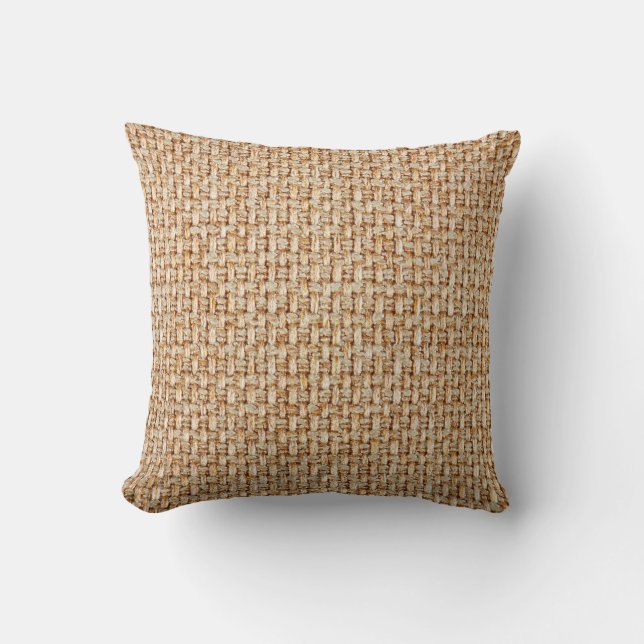 Hellgelbe Gingham-Textur. Kissen (Vorderseite)
