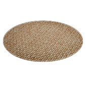 Hellgelbe Gingham-Textur. Schneidebrett (Ecke)