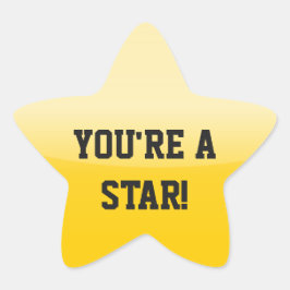 Hellgelbe goldsternspezifische Textzeichner Stern-Aufkleber