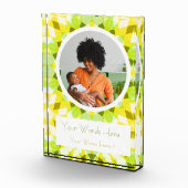 Hellgelbe grüne Neugeborene-Ehefrau-Eltern-Geschen Fotoblock (Rechts)