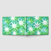 Hellgelbe grüne smaragdgrüne Kristallkunst Gästebuch (Voll)