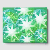 Hellgelbe grüne smaragdgrüne Kristallkunst Gästebuch (Rückseite)