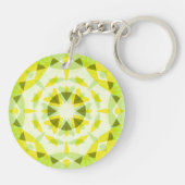 Hellgelbe grüne Sommer-Star Dopamin-Dekoration Art Schlüsselanhänger (Rückseite)