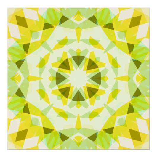 Hellgelbe grüne Sommer-Star Dopamin-Dekoration Poster (Vorderseite)