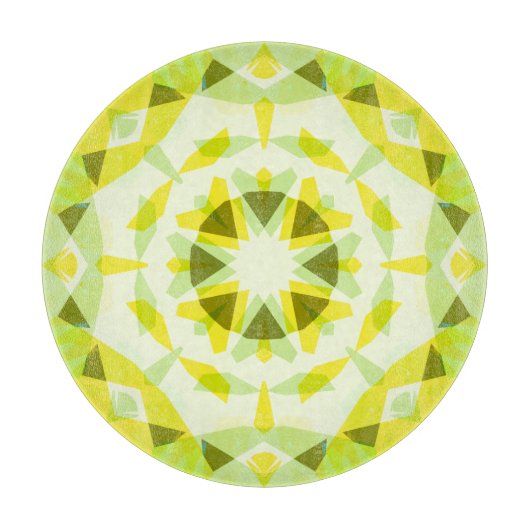 Hellgelbe grüne Sommer-Star Dopamin-Dekoration Schneidebrett (Vorderseite)