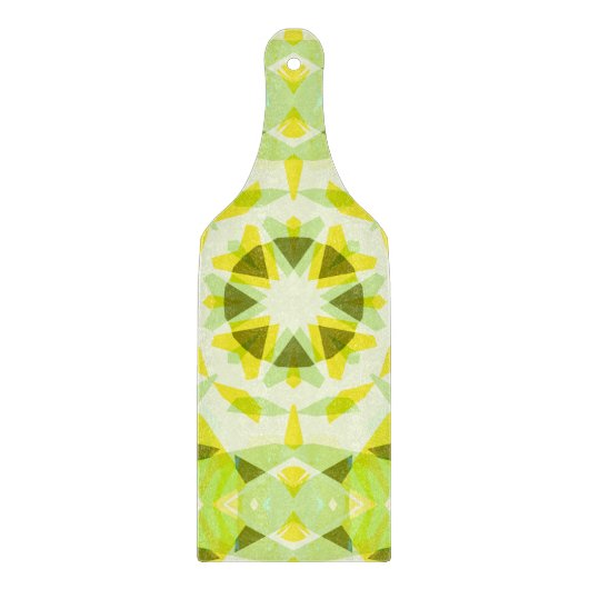 Hellgelbe grüne Sommer-Star Dopamin-Dekoration Schneidebrett (Vorderseite)
