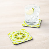 Hellgelbe grüne Star Dopamin Dekoration Kitsch Art Getränkeuntersetzer (Rechte Seite)