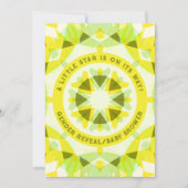 Hellgelbe grüne Star-Genitaldusche Einladung (Vorderseite)