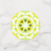 Hellgelbe grüne Star-Genitaldusche Konfetti (Klein Vorderseite)