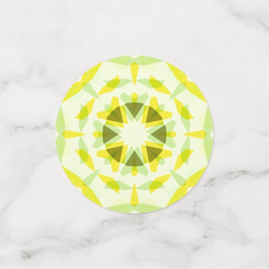 Hellgelbe grüne Star-Genitaldusche Konfetti (Klein Vorderseite)