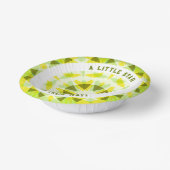 Hellgelbe grüne Star-Genitaldusche Pappteller (Gewinkelt)