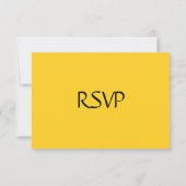 Hellgelbe Hochzeitkarte RSVP Karte (Rückseite)
