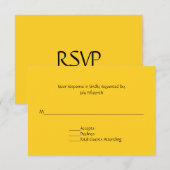Hellgelbe Hochzeitkarte RSVP Karte (Vorne/Hinten)