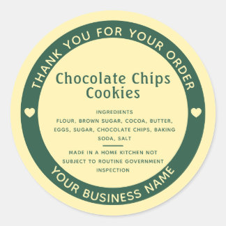 Hellgelbe Hütte Runder Aufkleber