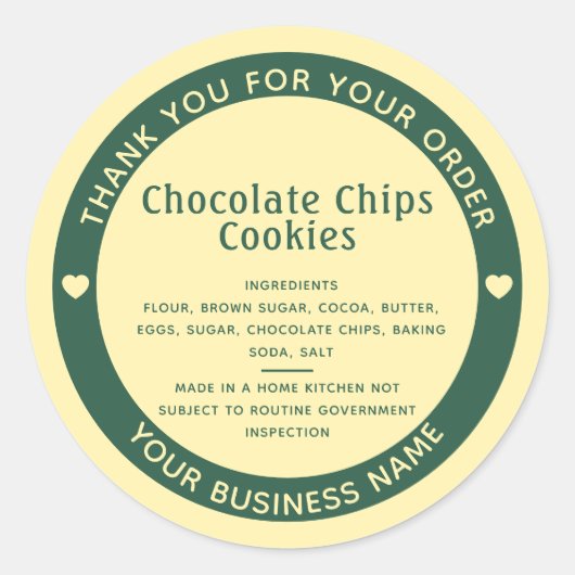 Hellgelbe Hütte Runder Aufkleber (Vorderseite)