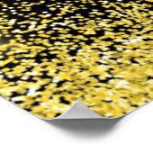 Hellgelbe Imitate Glitzer Sweet 16 Willkommen Poster (Ecke)