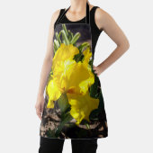 Hellgelbe Iris-Blume, Full Print Schürze (InSitu)