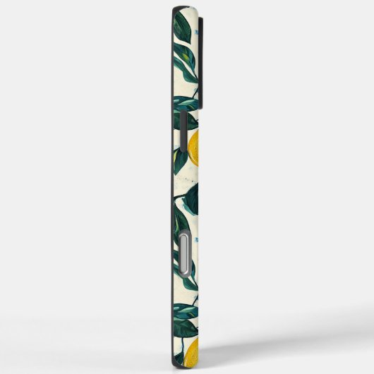 Hellgelbe Lemon Gemustert Case-Mate iPhone Hülle (Rückseite / Rechts)