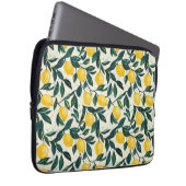 Hellgelbe Lemon Gemustert Laptopschutzhülle (Vorne Rechts)