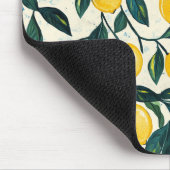 Hellgelbe Lemon Gemustert Mousepad (Ecke)