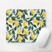 Hellgelbe Lemon Gemustert Mousepad (Mit Mouse)