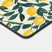 Hellgelbe Lemon Gemustert Schreibtischunterlage (Ecke)