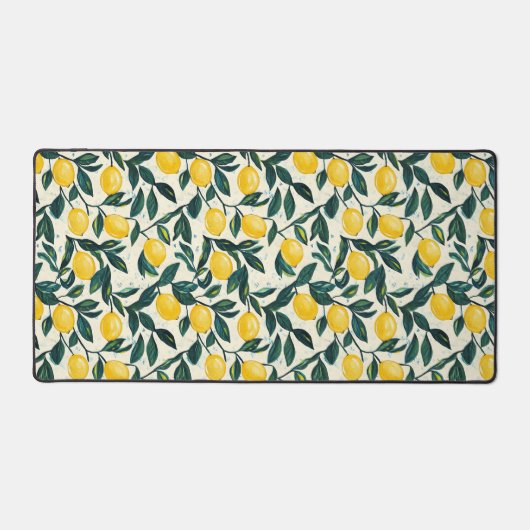 Hellgelbe Lemon Gemustert Schreibtischunterlage (Vorderseite)