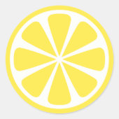 Hellgelbe Lemon-Schleife-Rundsticker Runder Aufkleber (Vorderseite)