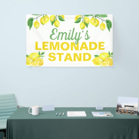 Hellgelbe Lemonade Banner (Messeveranstaltung)