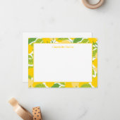 Hellgelbe Lemonen-Flachbildschirm Mitteilungskarte (Vorderseite/Rückseite Beispiel)