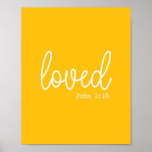 Hellgelbe Liebe Glaube Zitat minimalistisch Poster (Vorne)