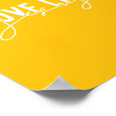 Hellgelbe Liebe wie Jesus Christlich Poster (Ecke)