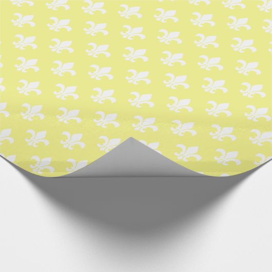 Hellgelbe Lilie Muster Geschenkpapier (Ecke)