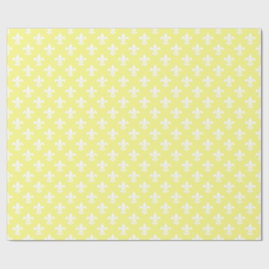 Hellgelbe Lilie Muster Geschenkpapier (Flach)
