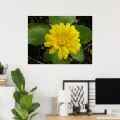 Hellgelbe Marigold Print Poster (Heimbüro)