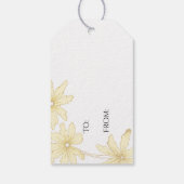 Hellgelbe Milchanzeigen-Brautparty Geschenkanhänger (Rückseite)