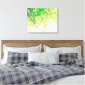 Hellgelbe Mimosa Aquarellfarben Blume Malerei Leinwanddruck (Insitu (Schlafzimmer))