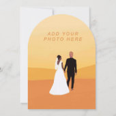 Hellgelbe minimale botanische Hochzeit Einladung (Rückseite)