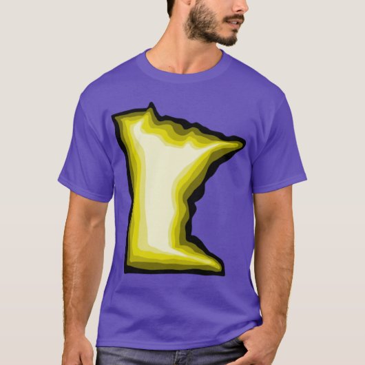 Hellgelbe Minnesota Oversifiziert T-Shirt (Vorderseite)