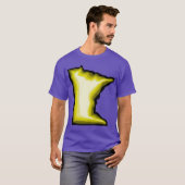 Hellgelbe Minnesota Oversifiziert T-Shirt (Vorne ganz)