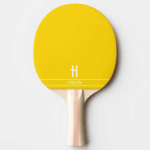 Hellgelbe Mit Monogramm Pingpong Paddel Tischtennis Schläger