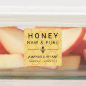 Hellgelbe Modern Beam Icon Honey Apiary Etiketten (Befestigt)
