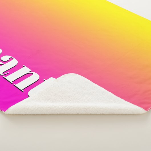 Hellgelbe Nebel Pink Gradient Sherpadecke (3/4)