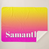 Hellgelbe Nebel Pink Gradient Sherpadecke (Vorderseite (Horizontal))